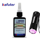 Strong power 51led UV light +Kafuter 50ml UV Glue UV Curing Adhesive K-300 Transparent Crystal and Glass Adhesive