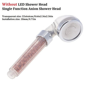 LED Rainfall Shower Head 7 Color Changing Shower Head No Battery Automatic Waterfall Shower Single Round Bathroom Showerhead