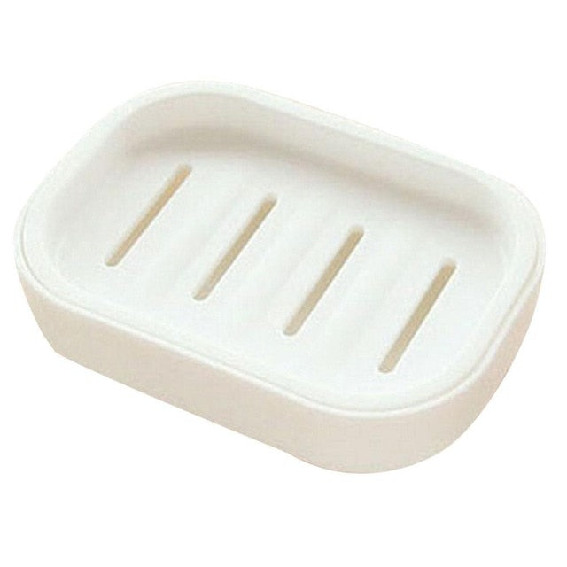 Bathroom Soap Box Plastic Soap Dish Creative Double Draining Soap Holder Plastic Containers with Drain