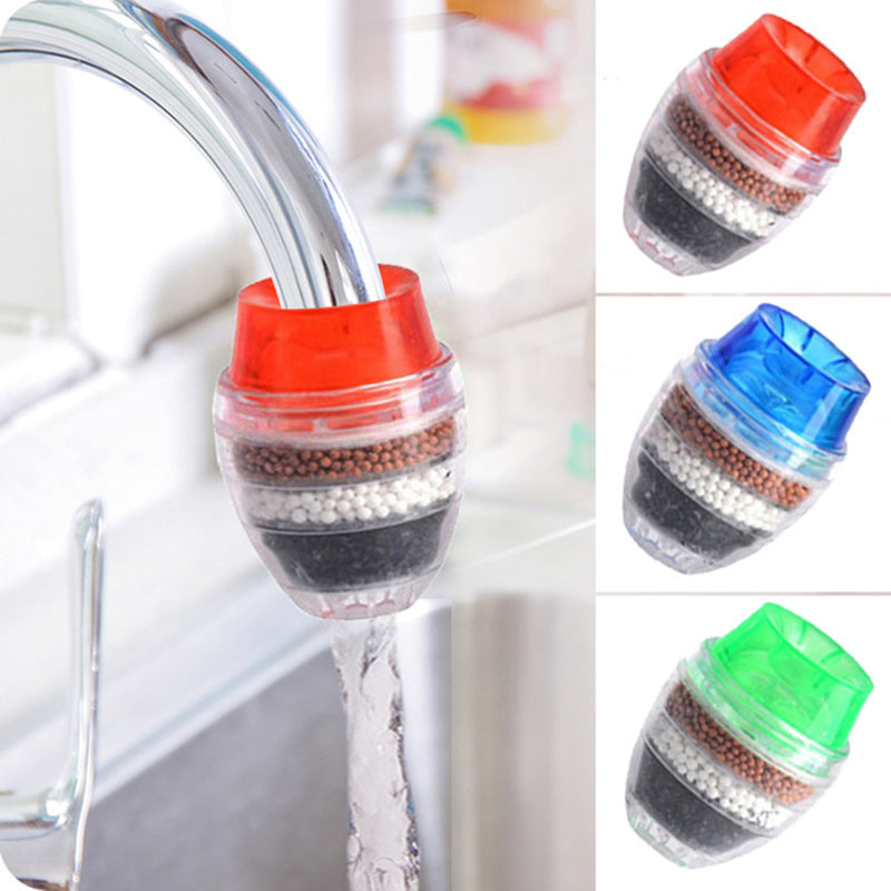 Kitchen Faucet Tap Water Purifier for Household 5 Layers Water Purifier Filter Activated Carbon Filtration Mini Faucet Purifier