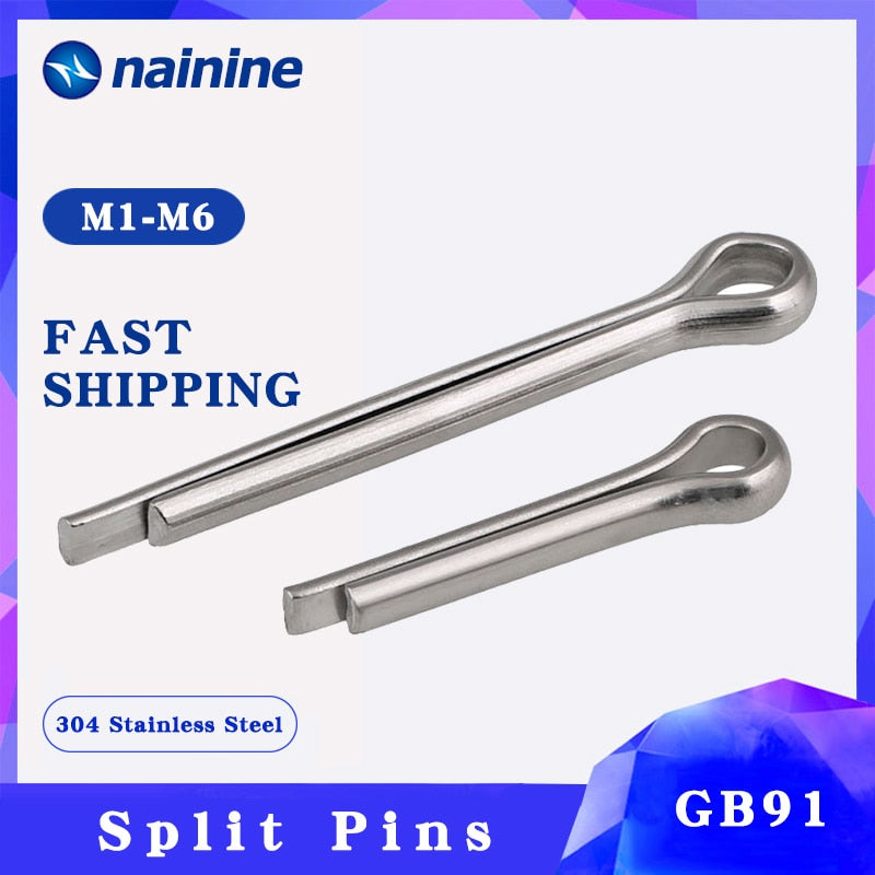 20/50Pcs M1 M1.5 M2 M2.5 M3 GB91 304 Stainless Steel Cotter Pin HW174