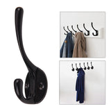 10 pcs black Zinc alloy Double Coat Hook Classic Antique Industrial Style Iron Hanger