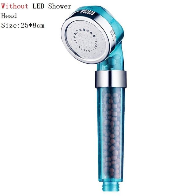 LED Rainfall Shower Head 7 Color Changing Shower Head No Battery Automatic Waterfall Shower Single Round Bathroom Showerhead