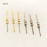 100PCS CHANDELIER LAMP PARTS CRYSTAL BEAD METAL CONNECTOR GOLDEN BOWTIE PIN