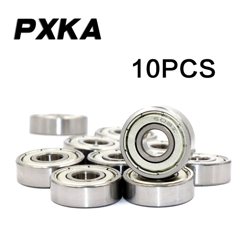 10Pcs/set 608 2RS Ball Bearing ABEC-5 8X22X7 mm Deep Groove Steel Sealed Ball Bearings 608RS Z3V3 608-2RS 608rs Bearing