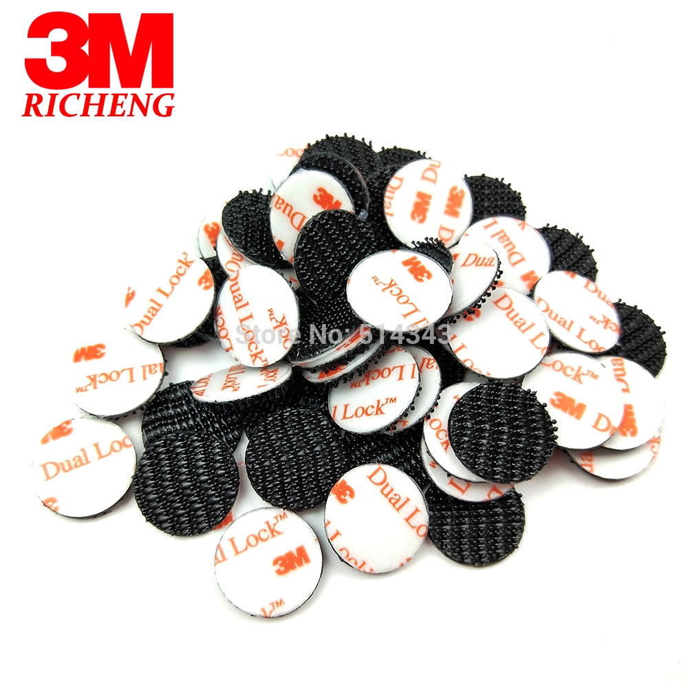 3M brand tape SJ3550 dual lock self adhesive fastener perfect high adhesive 3M tape 250 type mushroom black 15mm circle 30pcs