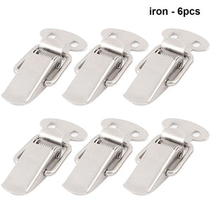 6Pcs Spring Loaded Suitcase Chest Tool Box Locking Toggle Latch Hasp Lock Hardware --M25